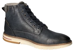 MUSTANG Schnürboots navy / grau