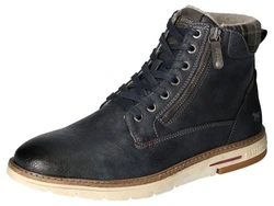 MUSTANG Schnürboots navy / grau