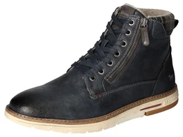 Winterboots, Schnrboots, Casual-Stiefelette mit kariertem Einsatz am Schaftrand