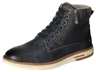 MUSTANG Schnürboots navy / grau