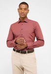 Eterna Langarmhemd SLIM FIT Rot/Braun