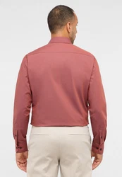 Eterna Langarmhemd MODERN FIT NON IRON Rot/Braun/Rosa