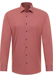 Eterna Langarmhemd MODERN FIT NON IRON Rot/Braun/Rosa