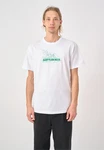 Cleptomanicx T-Shirt Boxy Tee 50ties Movie Fight Weiß/Creme/Grün/Hellblau