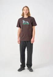 Cleptomanicx T-Shirt Boxy Tee 50ties Movie Fight Dunkelrot/Braun/Bordeaux/Dunkelbraun