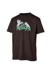 Cleptomanicx T-Shirt Boxy Tee 50ties Movie Fight Dunkelrot/Braun/Bordeaux/Dunkelbraun