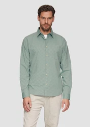 s.Oliver Langarmhemd Slim Fit Modell mit Kentkragen Grün/Türkis/Hellblau