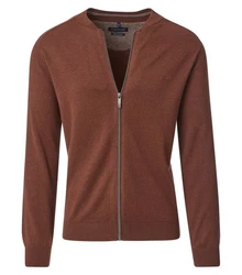 CASAMODA Strickjacke (004440) Braun/Orange