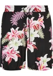 Urban Classics Herren Viscose AOP Resort Shorts (1-tlg) Lila/Rosa