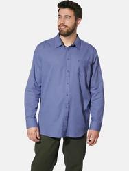 Charles Colby Langarmhemd DUKE RYE Hellblau/Blau/Dunkelblau/Grau