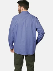 Charles Colby Langarmhemd DUKE RYE Hellblau/Blau/Dunkelblau/Grau