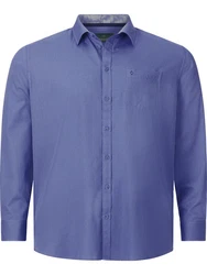 Charles Colby Langarmhemd DUKE RYE Hellblau/Blau/Dunkelblau/Grau