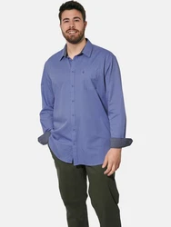 Charles Colby Langarmhemd DUKE RYE Hellblau/Blau/Dunkelblau/Grau