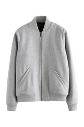 Bomberjacke Wattierte Bomberjacke mit Wolle (1-St)