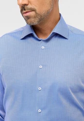 Eterna Langarmhemd Dunkelblau/Blau/Hellblau/Grau