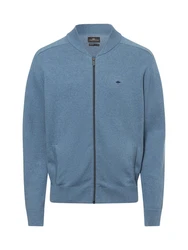FYNCH-HATTON Strickjacke Supersoft Cardigan College Blau/Grau/Hellblau