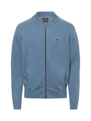 FYNCH-HATTON Strickjacke Supersoft Cardigan College Blau/Grau/Hellblau