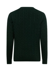 Gant Rundhalspullover COTTON CABLE C-NECK Dunkelgrün/Grün