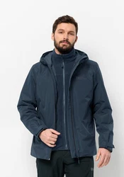 Jack Wolfskin 3-in-1 Funktionsjacke TAUBENBERG Dunkelblau/Blau/Hellblau