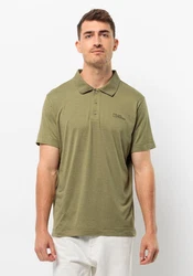 Jack Wolfskin Poloshirt TRAVEL POLO Dunkelgrün/Khaki
