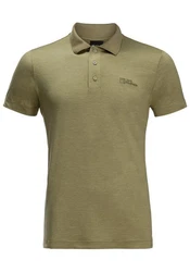 Jack Wolfskin Poloshirt TRAVEL POLO Dunkelgrün/Khaki