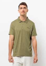 Jack Wolfskin Poloshirt TRAVEL POLO Dunkelgrün/Khaki