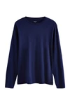 Next Langarmshirt Rundhalsshirt Regular Fit Dunkelblau/Blau Next Langarmshirt Rundhalsshirt Regular Fit Dunkelblau/Blau