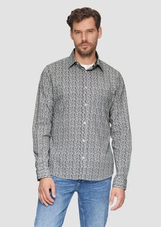 s.Oliver Langarmhemd Slim Fit Modell mit Kentkragen