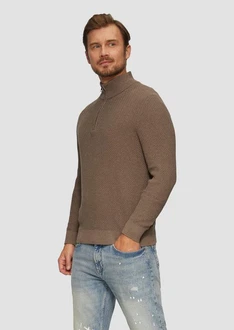 s.Oliver Strickpullover mit Troyerkragen