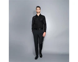 HECHTER PARIS Anzughose Corporate Hose Herren Tailored Modern Fit (98) Schwarz (25)
