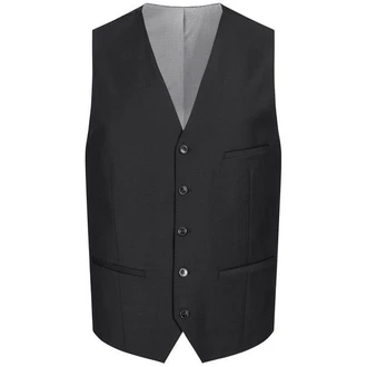 HECHTER PARIS Anzugweste Corporate Weste Herren Tailored Modern Fit (98) Schwarz (106)