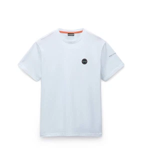 Napapijri T-Shirt Softshell BADGE Hellblau/Blau