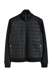 Next Steppjacke Hybrid-Jacke mit Stehkragen Schwarz