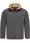 Amaci&Sons Fleecejacke OCONTO Dunkelgrau/Grau/Hellgrau/Braun/Khaki