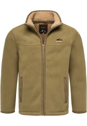 Amaci&Sons Fleecejacke OCONTO Braun/Khaki/Dunkelgrün