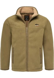 Amaci&Sons Fleecejacke OCONTO Braun/Khaki/Dunkelgrün