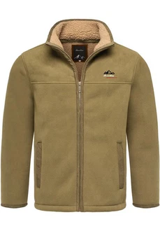 Amaci&Sons Fleecejacke OCONTO Braun/Khaki/Dunkelgrün