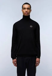 Napapijri Strickpullover DERRI C (1-tlg) Schwarz/Braun