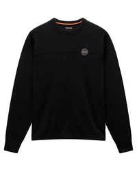 Napapijri Strickpullover DERRI C (1-tlg) Schwarz/Braun