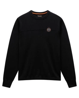 Napapijri Strickpullover DERRI C (1-tlg) Schwarz/Braun