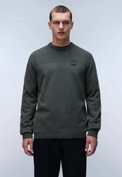 Napapijri Strickpullover DERRI C (1-tlg) Dunkelgrün/Grau/Dunkelgrau/Grün