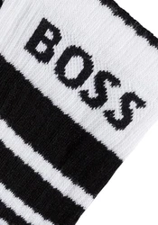 BOSS Freizeitsocken 3P QS Rib Stripe CC mit BOSS Logo Dunkelrot/Bordeaux/Beige/Braun