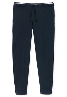 Schiesser Pyjamahose Mix Relax Schlafanzug Hose Dunkelblau/Blau