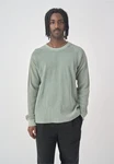 Cleptomanicx Strickpullover Boxy Crewneck Thermal grn/dunkelgrn