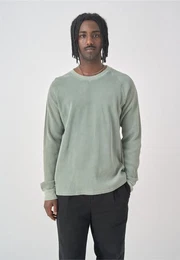 Strickpullover Boxy Crewneck Thermal im lockeren Schnitt