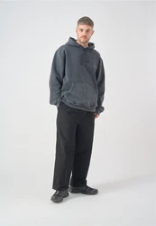 Cleptomanicx Kapuzensweatshirt Boxy Hooded Ligull grau