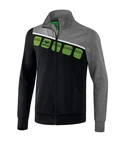 Erima Sweatjacke 5-C Schwarz/Grün/Grau/Dunkelgrau/Silber