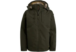 PME LEGEND Semi Long Jacket SNOWPACK Dunkelgrün/Khaki/Braun