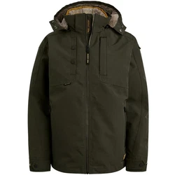 PME LEGEND Semi Long Jacket SNOWPACK Dunkelgrün/Khaki/Braun