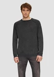 QS Strickpullover Garment Dye Dunkelgrau/Schwarz/Grau